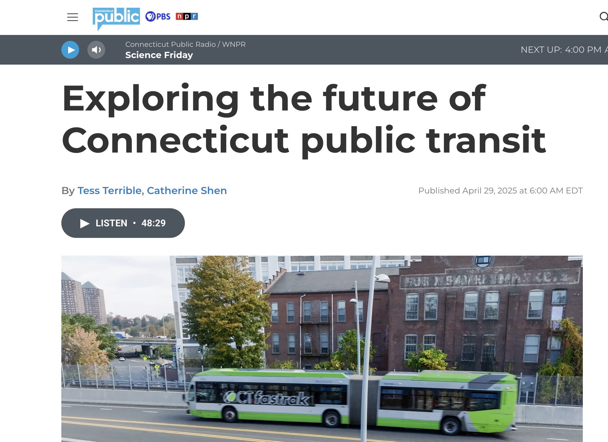 CTrides featured on Connecticut Public