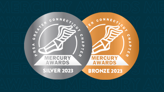 Mercury Awards silver and bronze badges