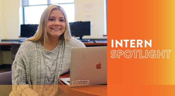 Headshot of Lauren Kazemekas with the text Intern Spotlight